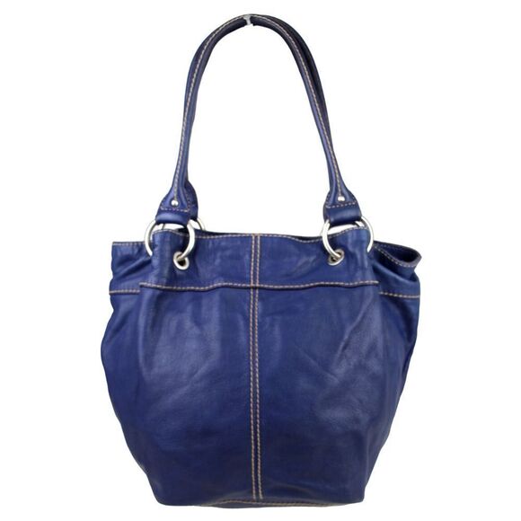 Tignanello Handbags - ROOMY TIGNANELLO BLUE SOFT GENUINE LEATHER TOTE SHOULDER BAG HANDBAG HOBO PURSE